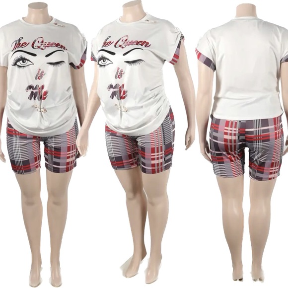 The Queen Plaid 2PC Plus Size Set - Picture 2 of 3